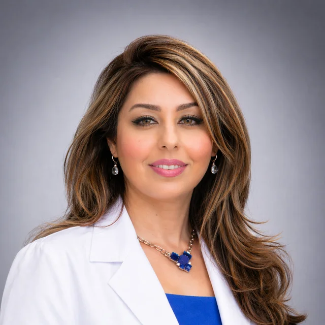 Dr. Azadeh Khorram — pediatric and restorative dentistry clinician portrait — MAP Dental Center Houston